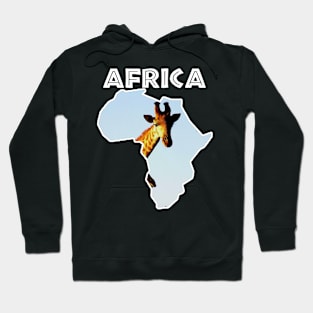 African Wildlife Continent Blue Sky Giraffe Hoodie